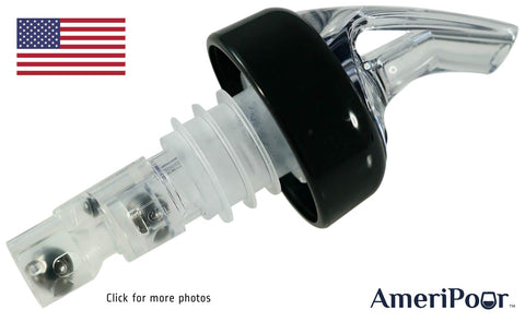 AmeriPour leak-proof bar spout reduces drips for clean, professional bottle pouring.