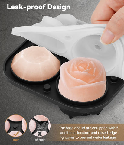 AMFOCUS 2.5 inch ice cubes tray for slower dilution