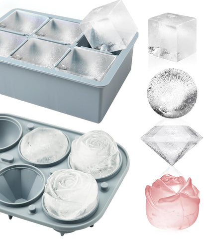 AMFOCUS 3-in-1 square ice tray for elegant drinks