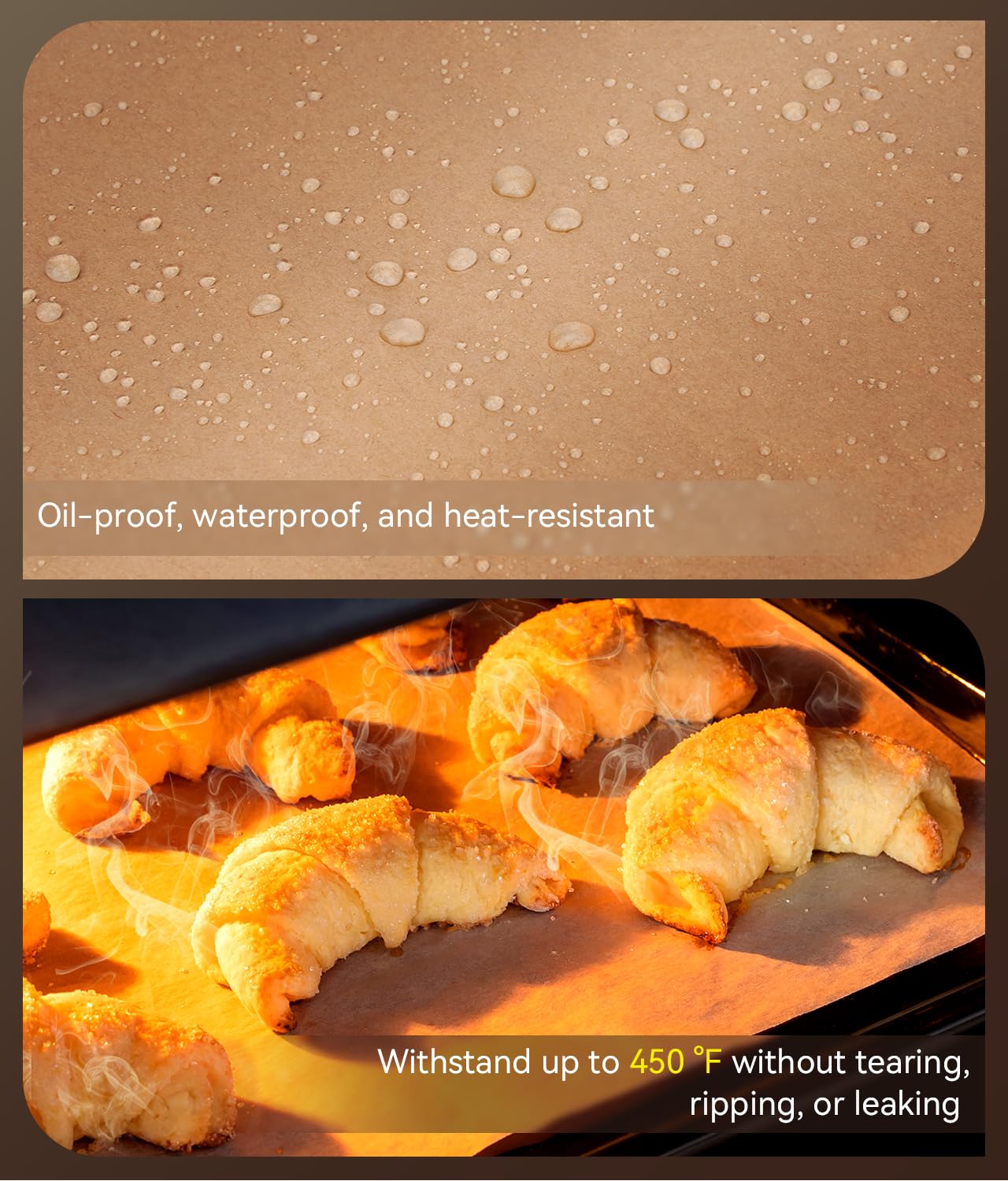 AMFOCUS air fryer parchment sheets reduce sticking and cleanup