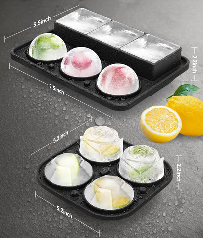 AMFOCUS diamond ice cube mold with lid for premium-looking drinks