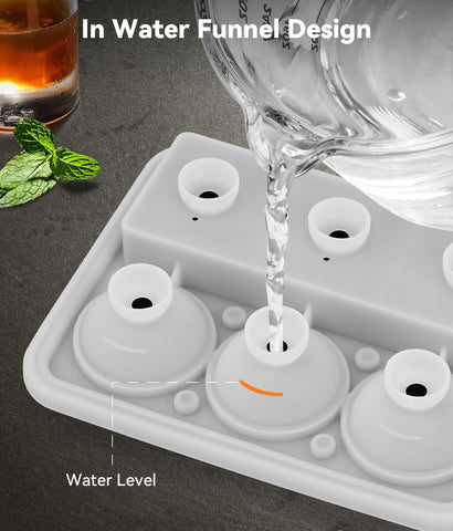 AMFOCUS rose shaped ice cube tray with lid for decorative beverages