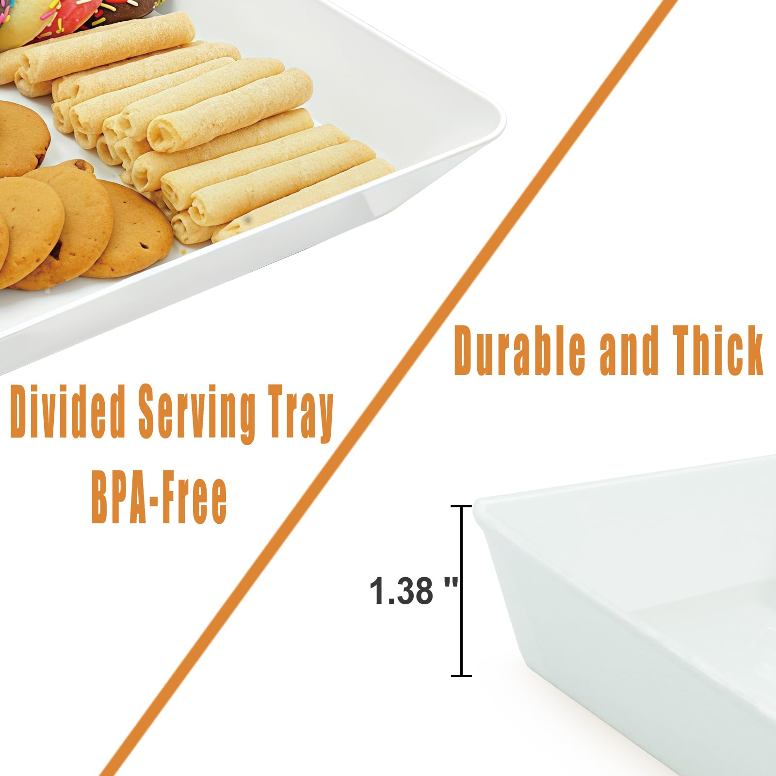 AMGBZT narrow condiment tray ideal for sauces and toppings at parties