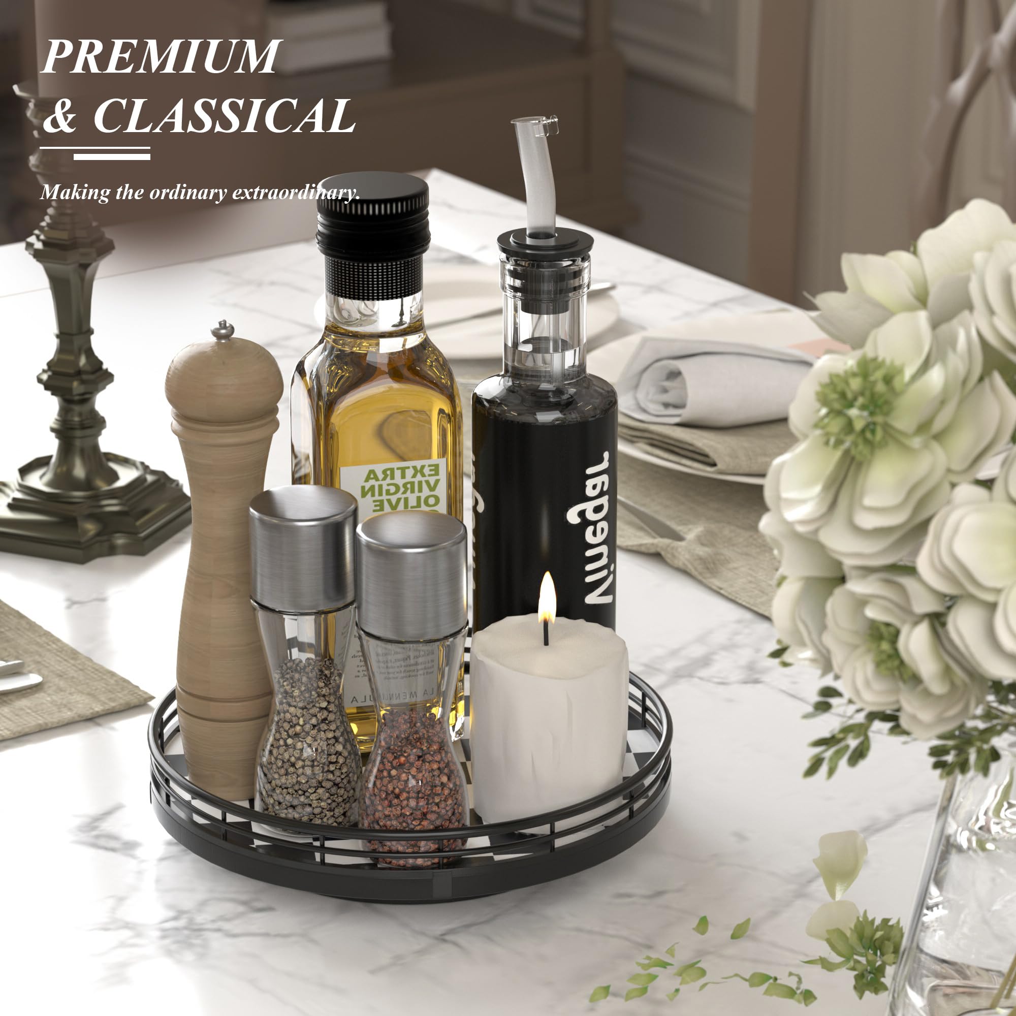 AMH cookie platter lazy susan adds decorative practicality to dessert stations