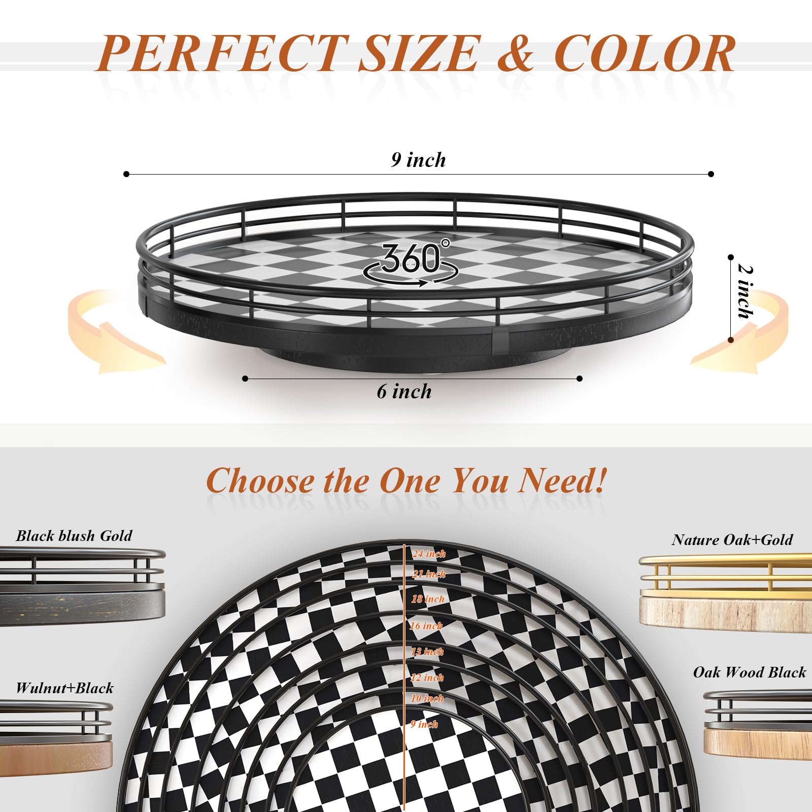 AMH gift-ready lazy susan brings stylish organization to weddings and housewarmings