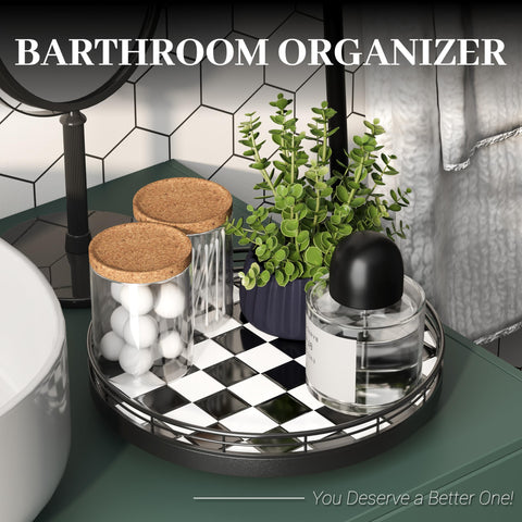AMH kitchen island organization with rotating tray for condiments