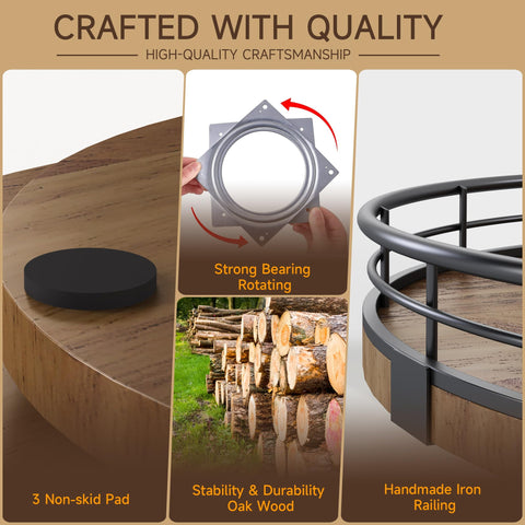 AMH FSC-certified oak lazy susan makes a stylish, practical gift