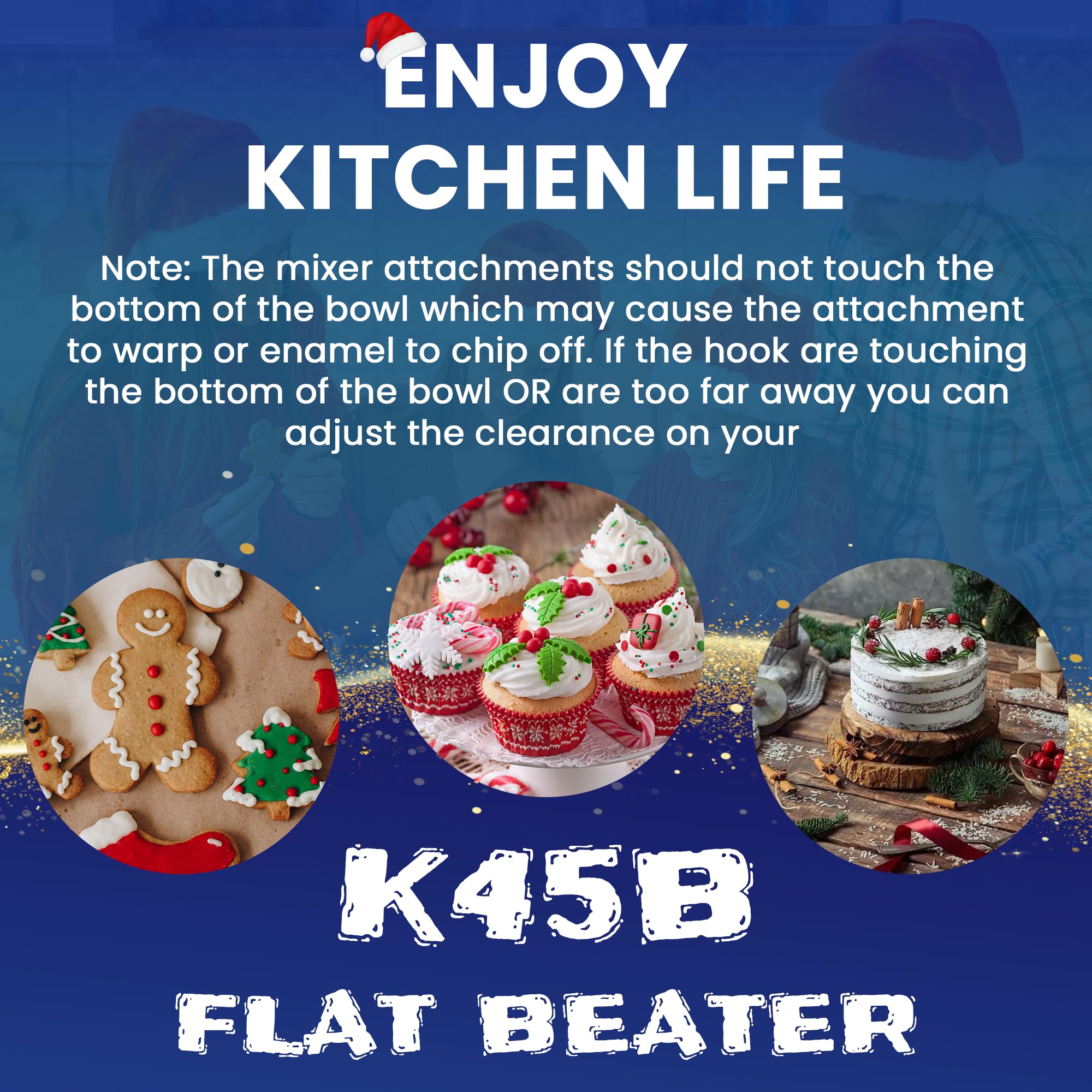 AMI PARTS dishwasher-safe flat beater K45B for quick cleanup