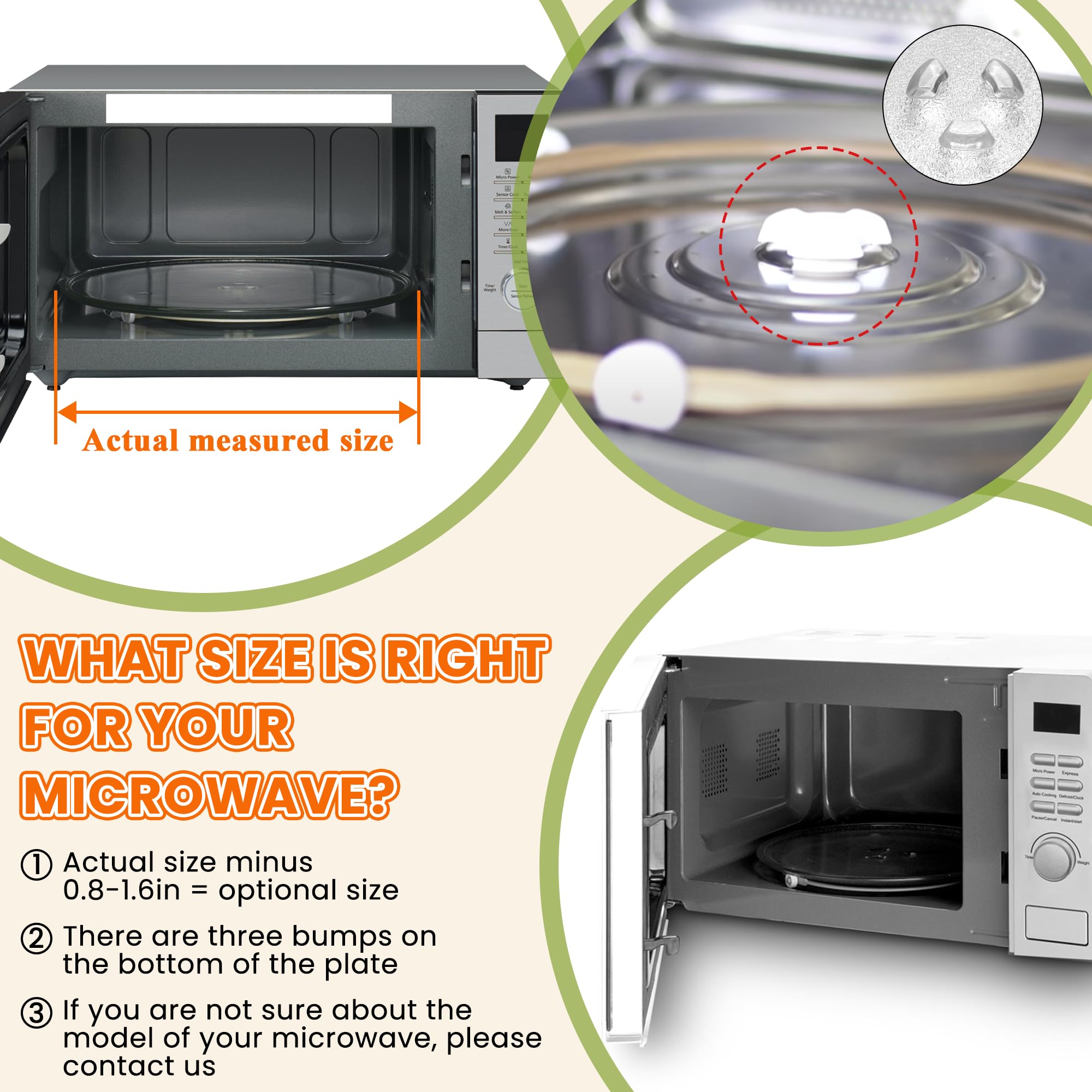 AMI PARTS durable glass plate withstands daily microwave use with confidence.