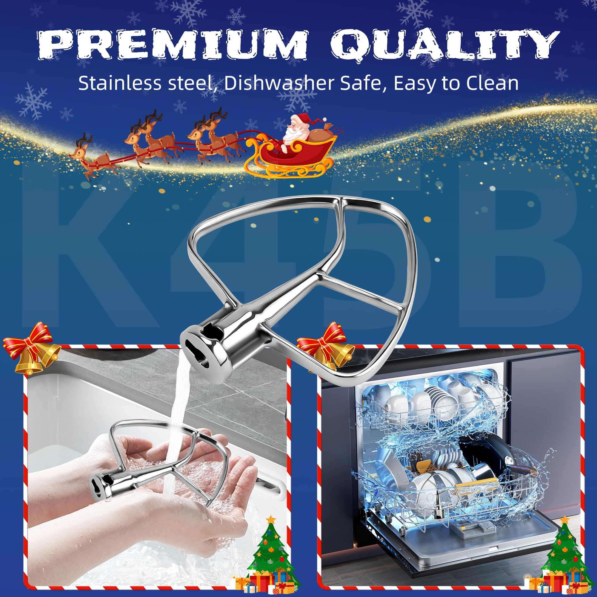 AMI PARTS polished stainless beater K45B resists oxidation