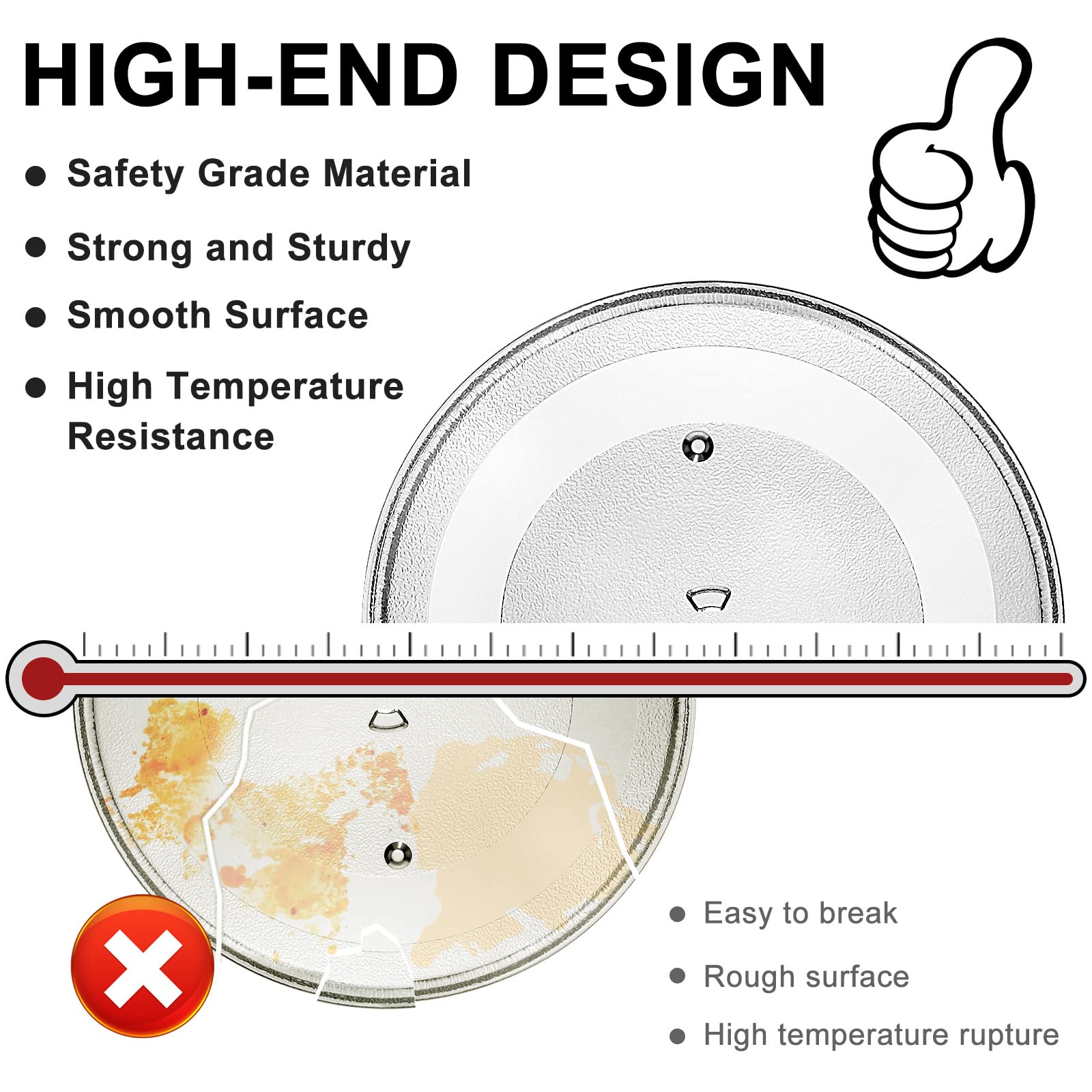 AMI PARTS WB39X10032 replacement glass plate for GE Hotpoint ovens.