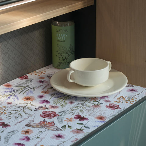 Amiitay trim-to-fit liner fits unique spaces with simple scissors.