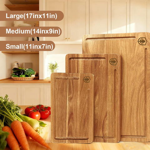Amitlimate acacia cutting board small 11x7 perfect for prep and serving.