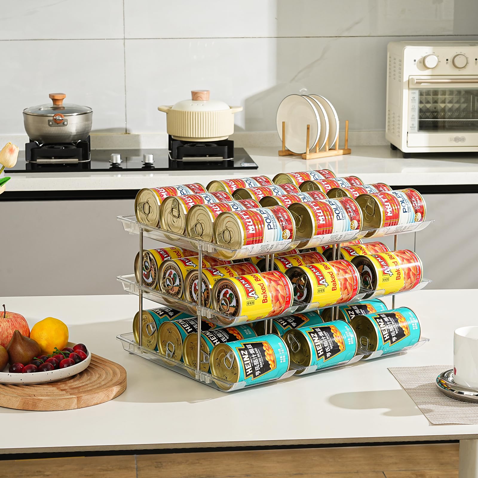 Amllas easy-to-install rack for pantry, fridge, or kitchen setup