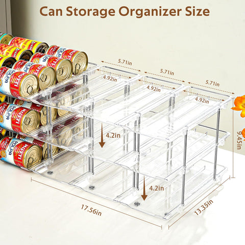 Close-up of rolling slope on Amllas rack ensuring easy access to cans