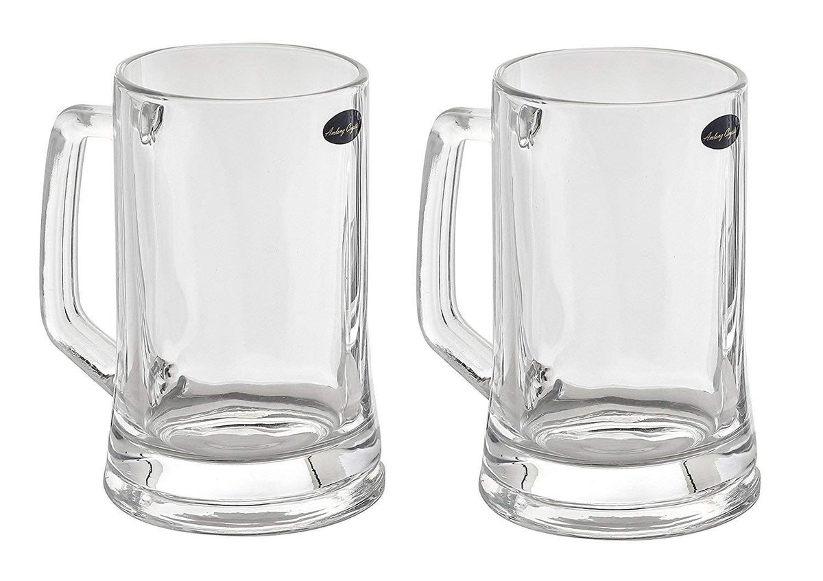 Amlong Crystal lead-free beer mug with foam, ideal for rich heady pours