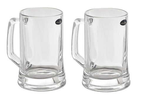 Amlong Crystal lead-free beer mug with foam, ideal for rich heady pours