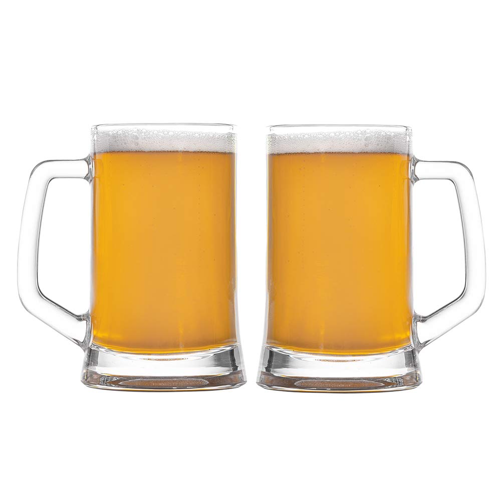 Amlong Crystal 16oz beer mug, clear interior for pristine presentation