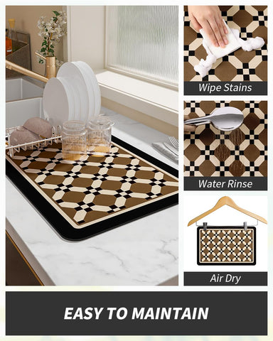 AMOAMI coffee bar mat dries rapidly thanks to its high porosity.