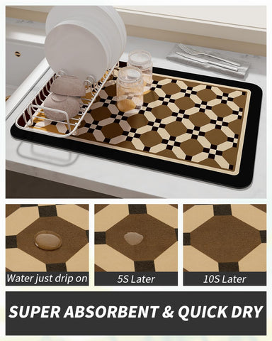 AMOAMI absorbent diatomite mat soaks up spills quickly for a tidier workspace.