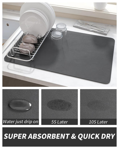 AMOAMI Coffee Mat fits neatly under your coffee maker.