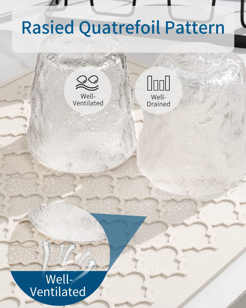 AMOAMI dish drying mat withstands -40F to 230F and hot items