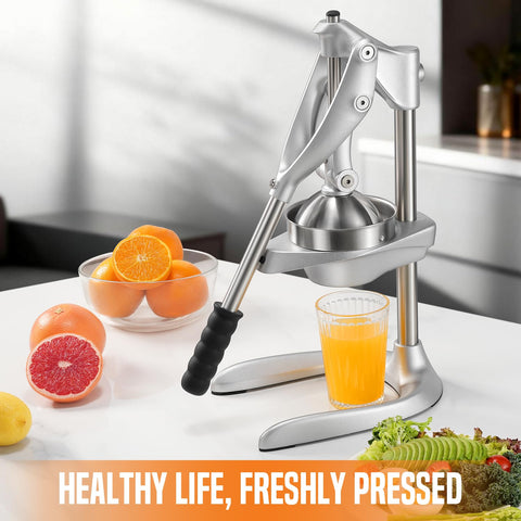 AMOHEE juicer showcasing stainless steel body for durability.