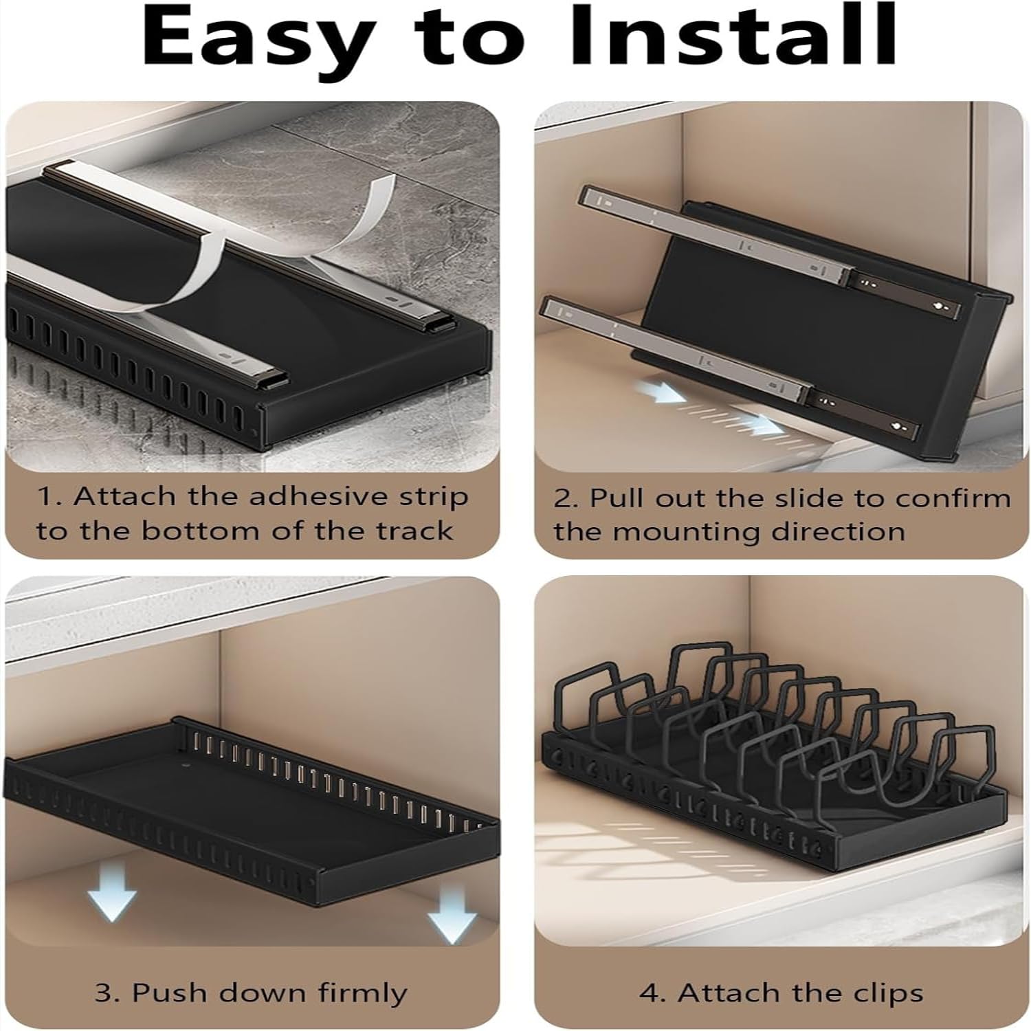 AmoiChic organizer with eight dividers keeps bakeware tidy.