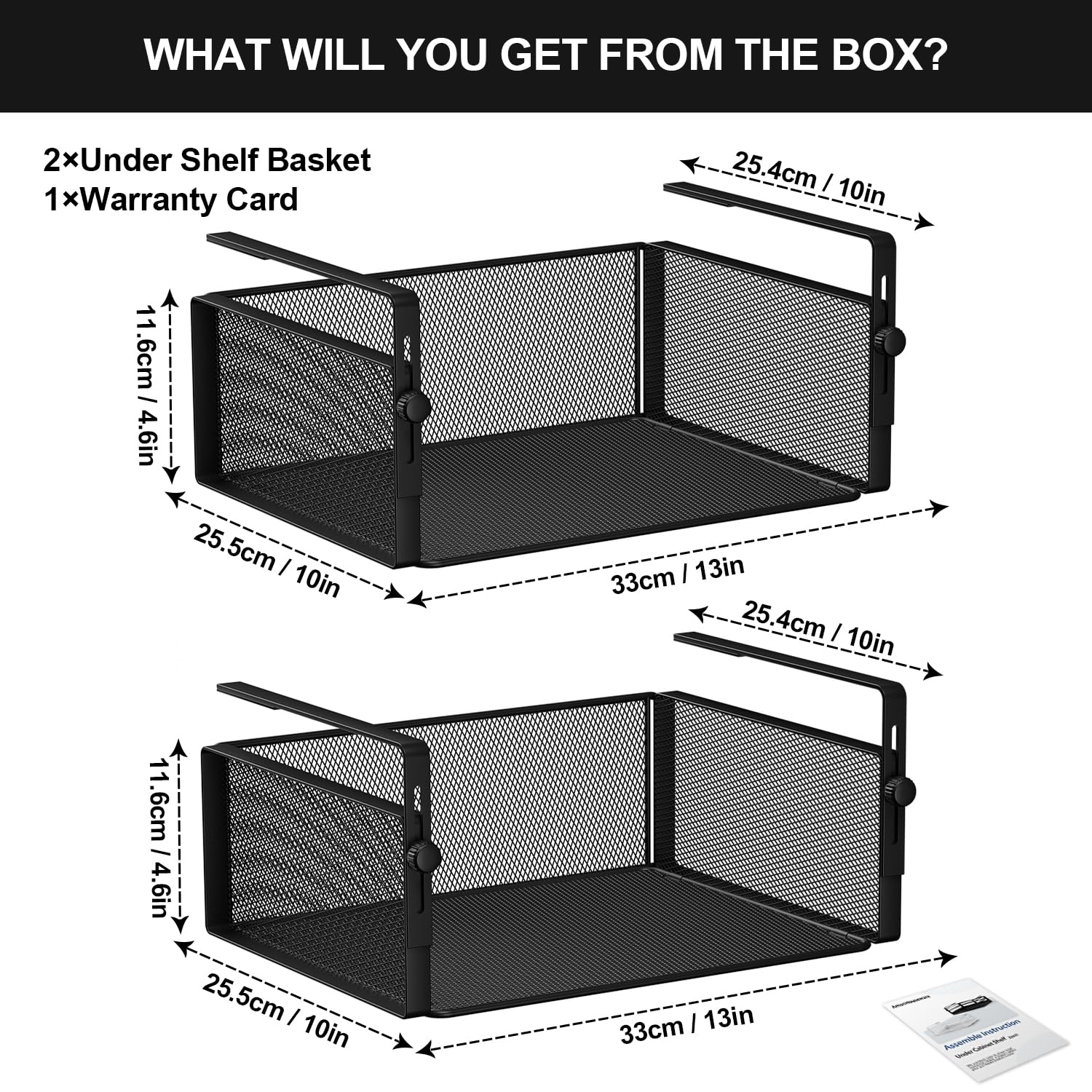 AmonHouseware 0–3 inch arms expand kitchen and bathroom storage.