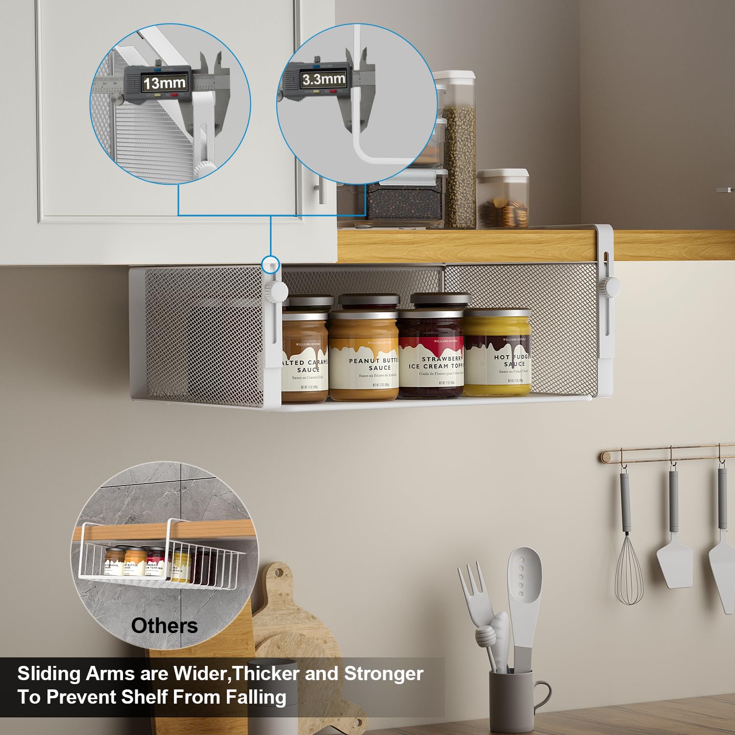 AmonHouseware anti-slip hand screw keeps the arm secure during use
