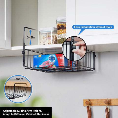 AmonHouseware under-cabinet basket demonstrates stable design
