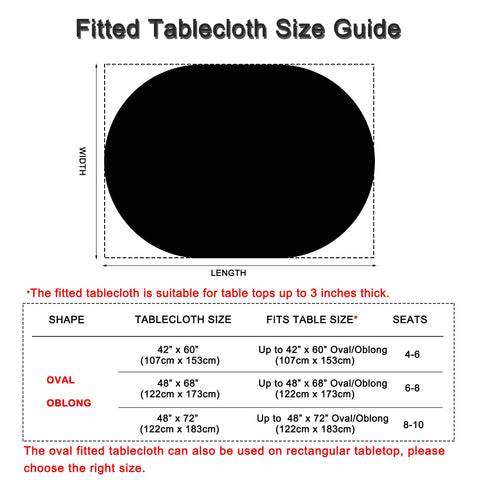Amonsa oval tablecloth care: machine wash and iron if needed.