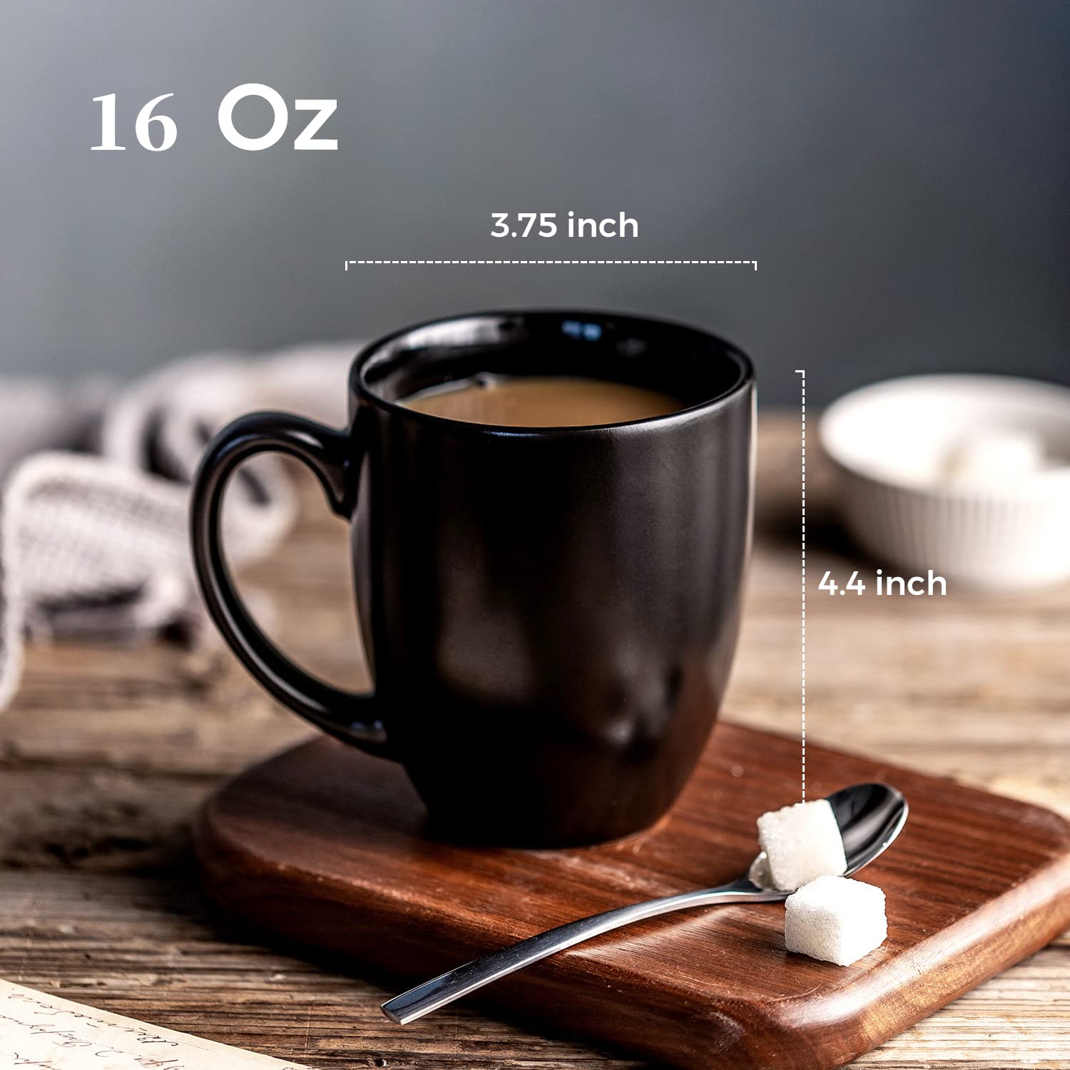AmorArc 16oz mug showing ergonomic handle for a comfortable grip