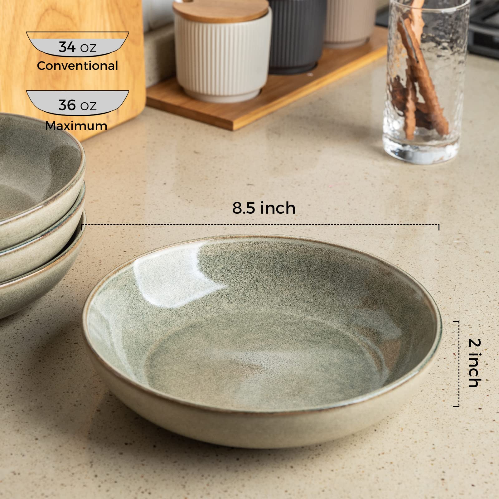 AmorArc 36oz pasta bowl in use showing versatile serving.