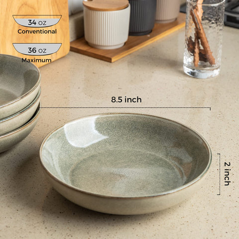 AmorArc 36oz pasta bowl in use showing versatile serving.
