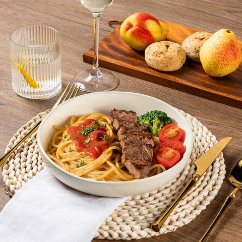 AmorArc 36oz bowls hold hearty portions for meals.