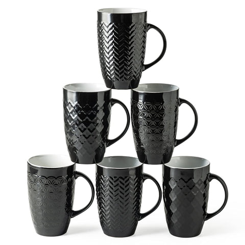 AmorArc 6-pack large coffee mugs with durable ceramic for everyday use