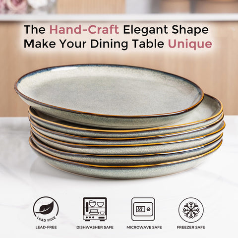 AmorArc appetizer plate showing dual glaze depth for attractive plating.