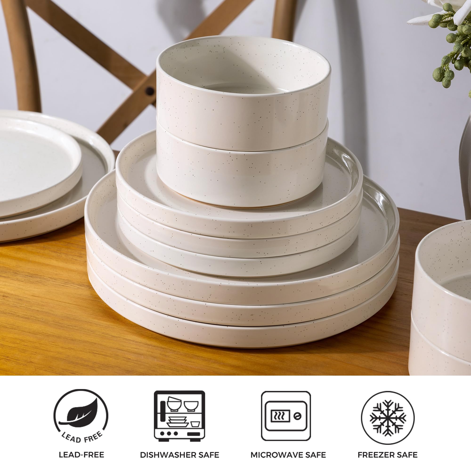 AmorArc dinnerware is microwave and dishwasher safe for convenient daily use.