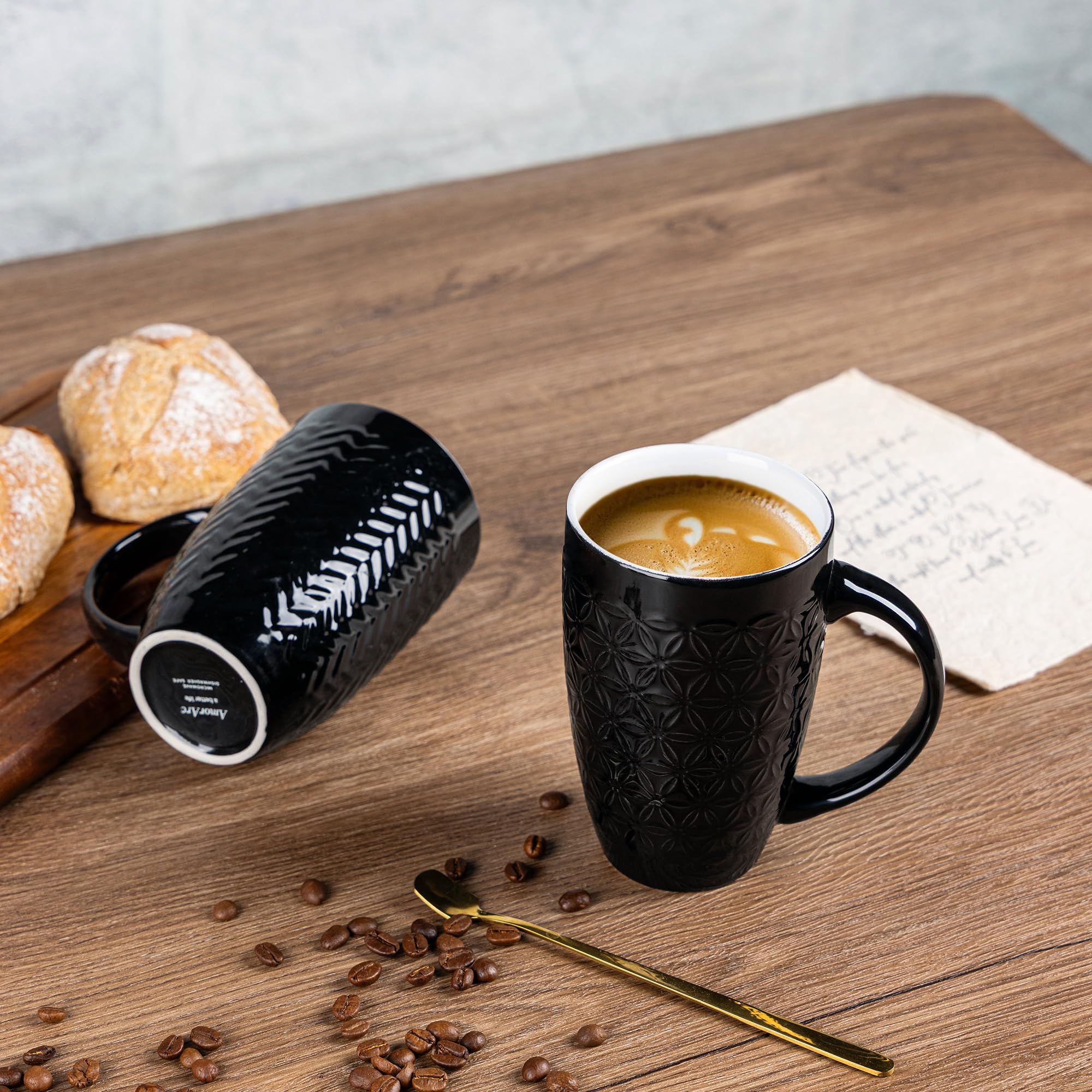 AmorArc ergonomic open-handle mug offers comfortable grip