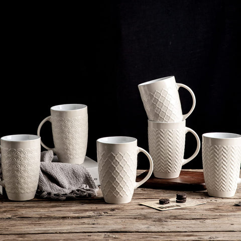 AmorArc geometric relief pattern mug adds modern style