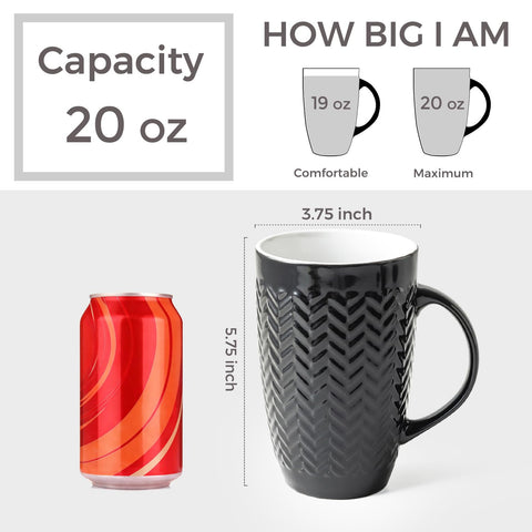 AmorArc ceramic mug with glossy inner glaze resists coffee stains