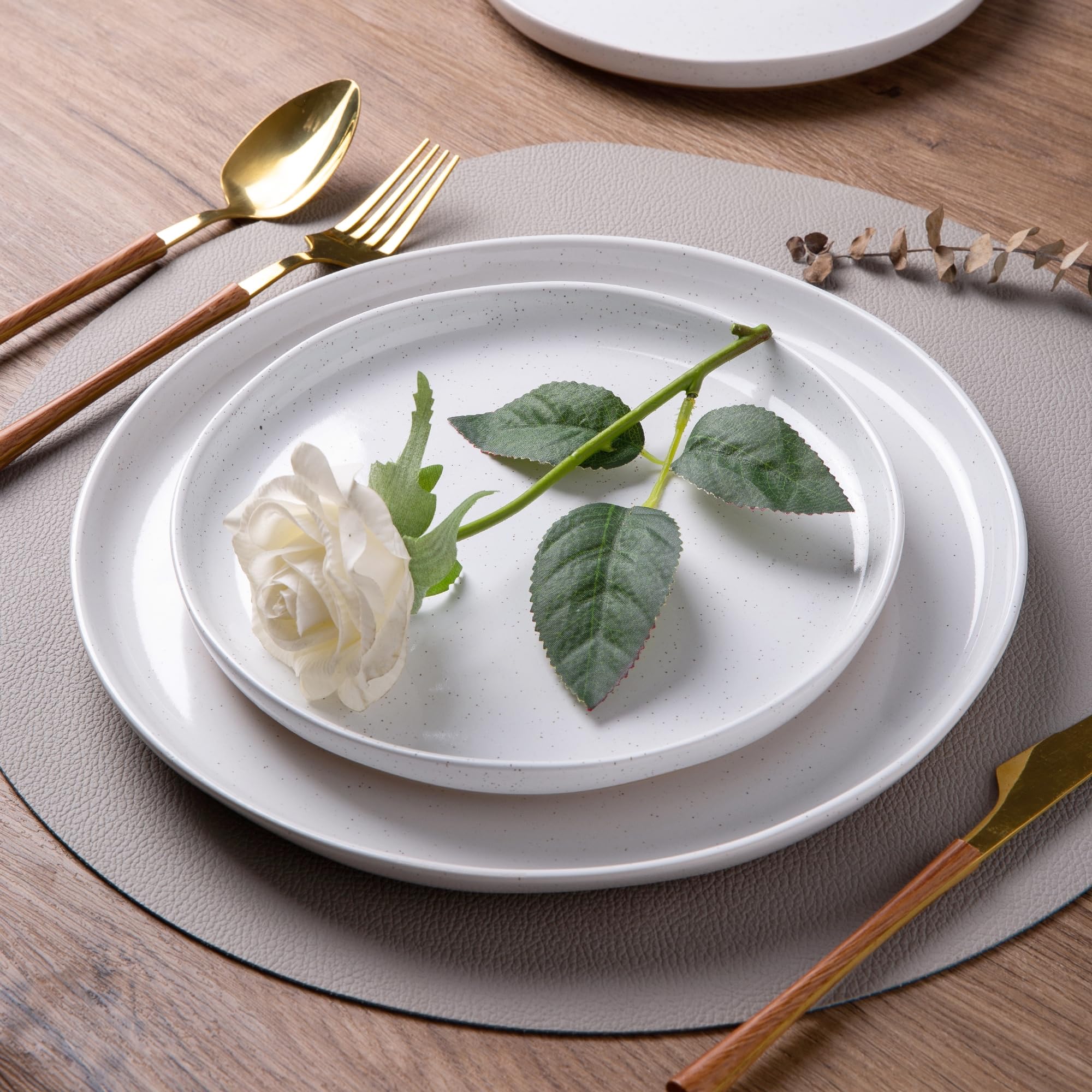 AmorArc hand-painted dessert plates 8-inch add refined contrast to everyday meals.