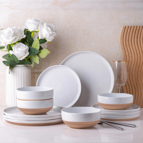 AmorArc hand-painted dinner plates 10.5-inch with artisanal glaze for elegant table settings.