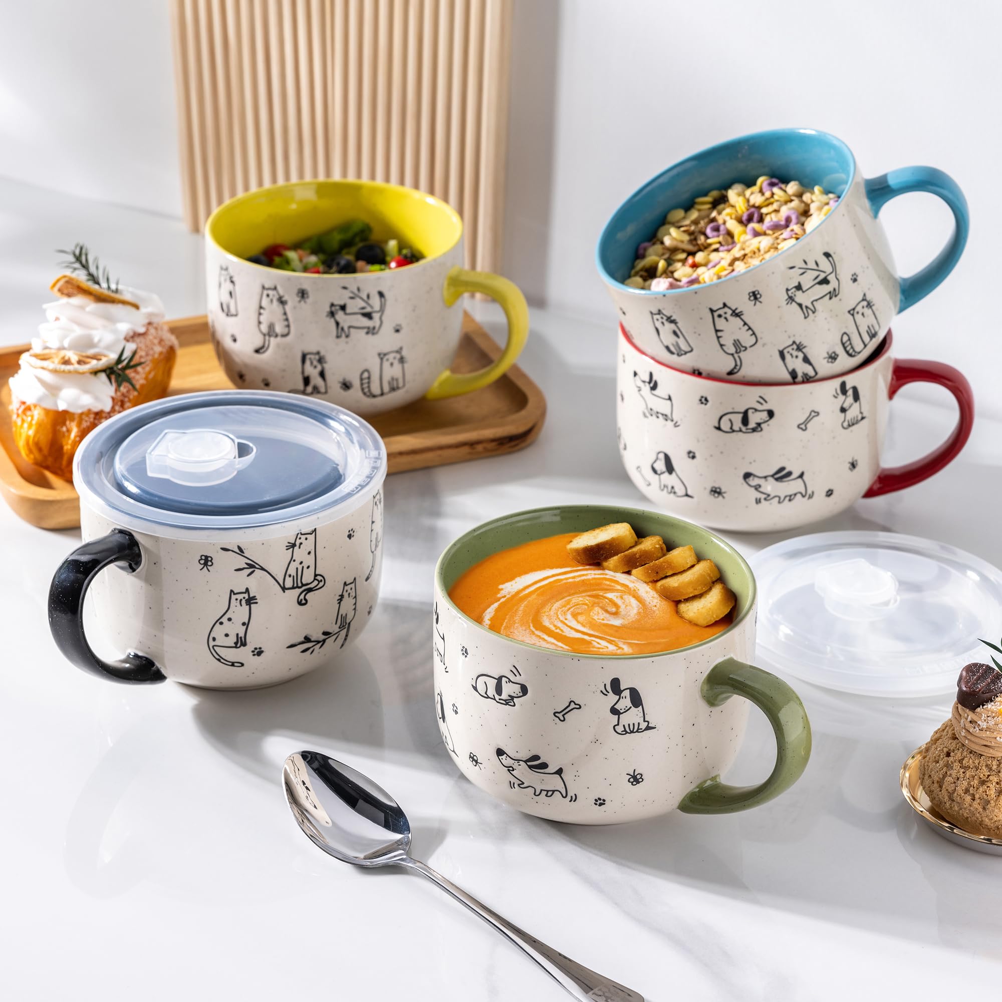AmorArc large handles help grip hot bowls without burns