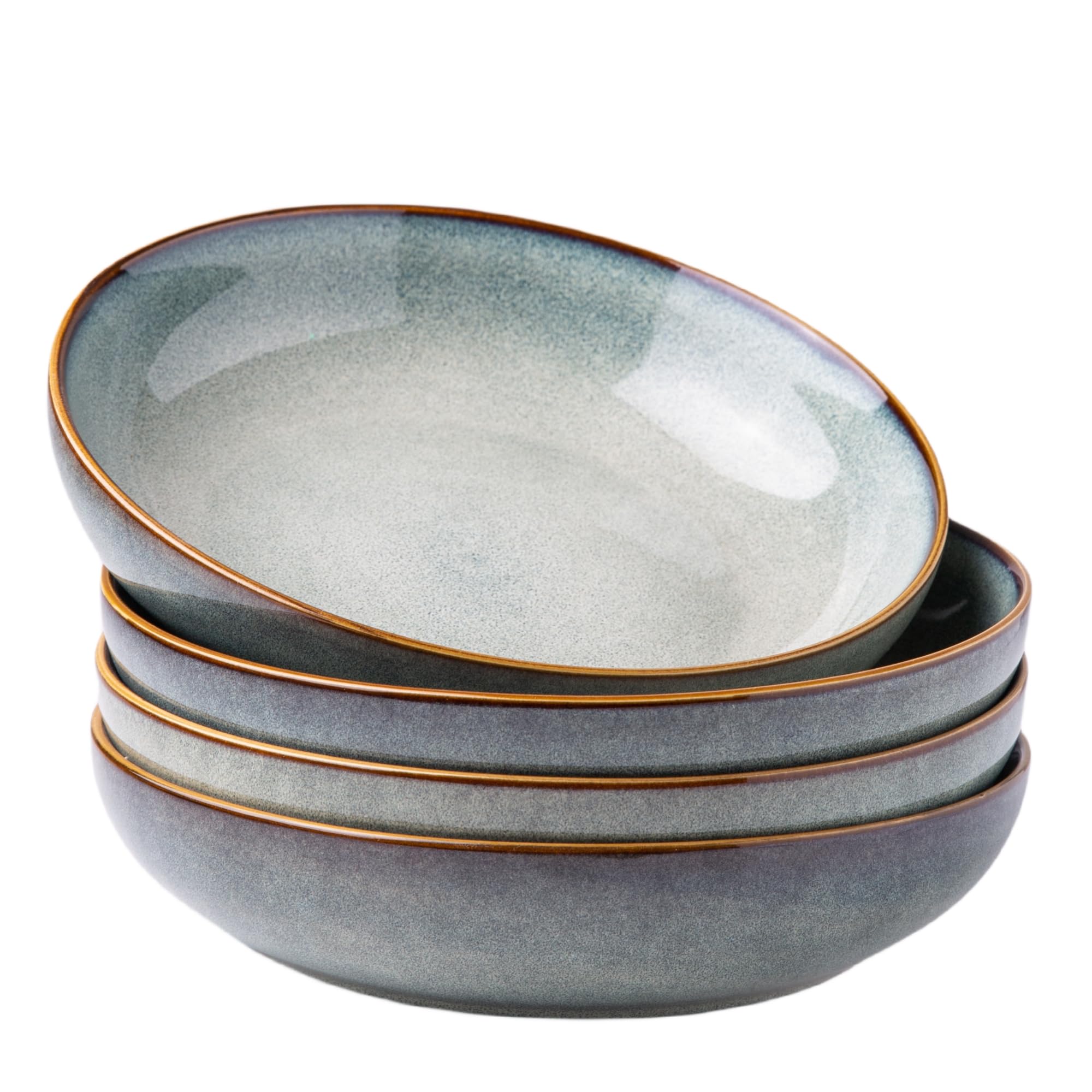 AmorArc ocean glaze pasta bowl with 36oz capacity and rich color