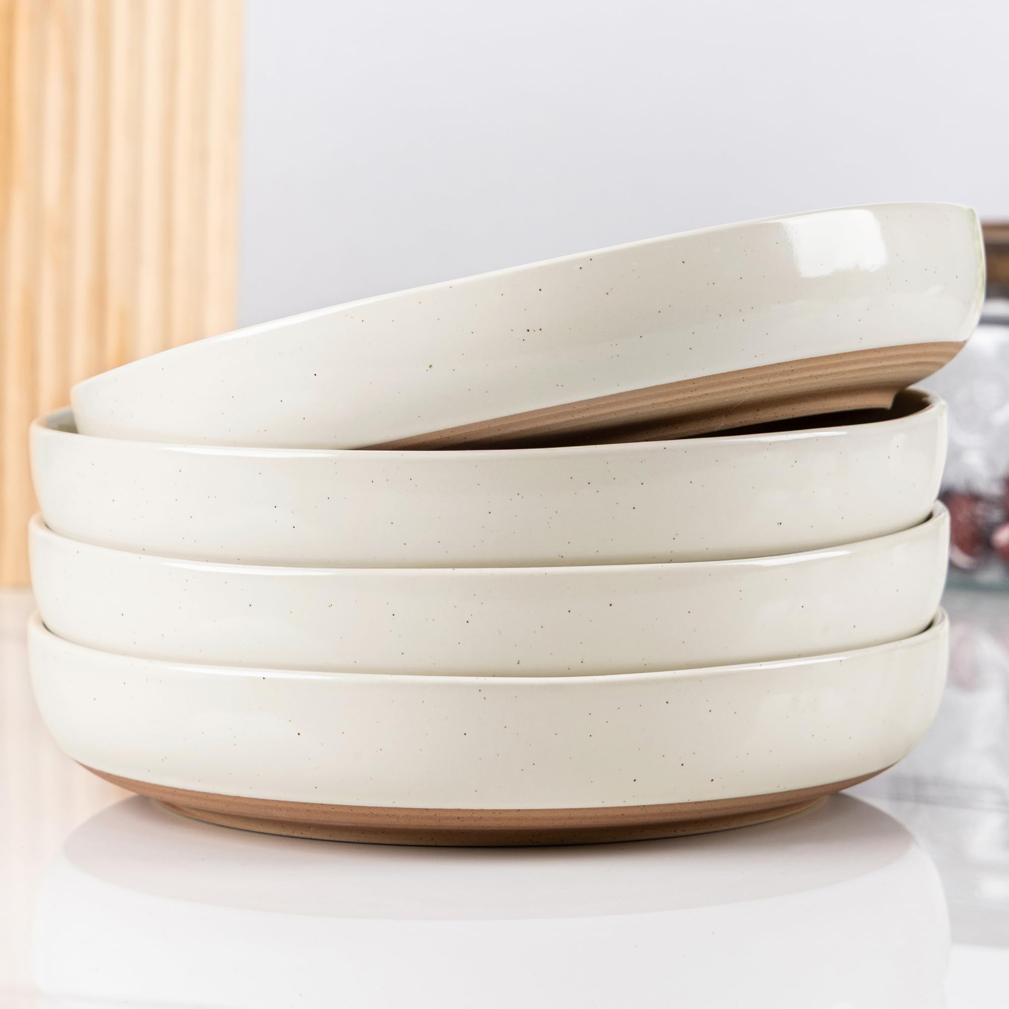 AmorArc pasta bowls with a wavy rim for stylish family dining.