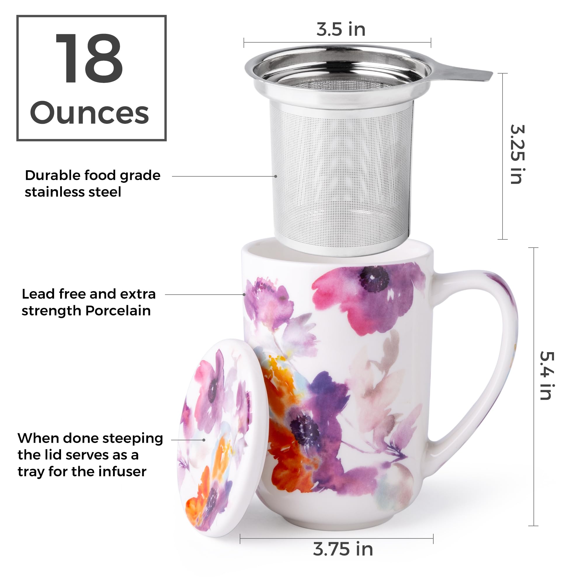 AmorArc mug interior glaze eases cleaning and resists stains