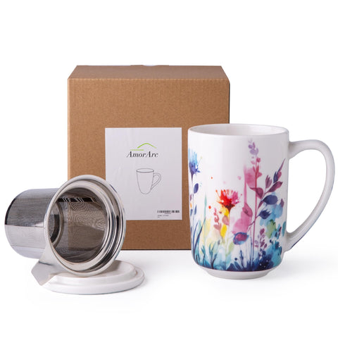 AmorArc porcelain mug with elegant design and practical grip
