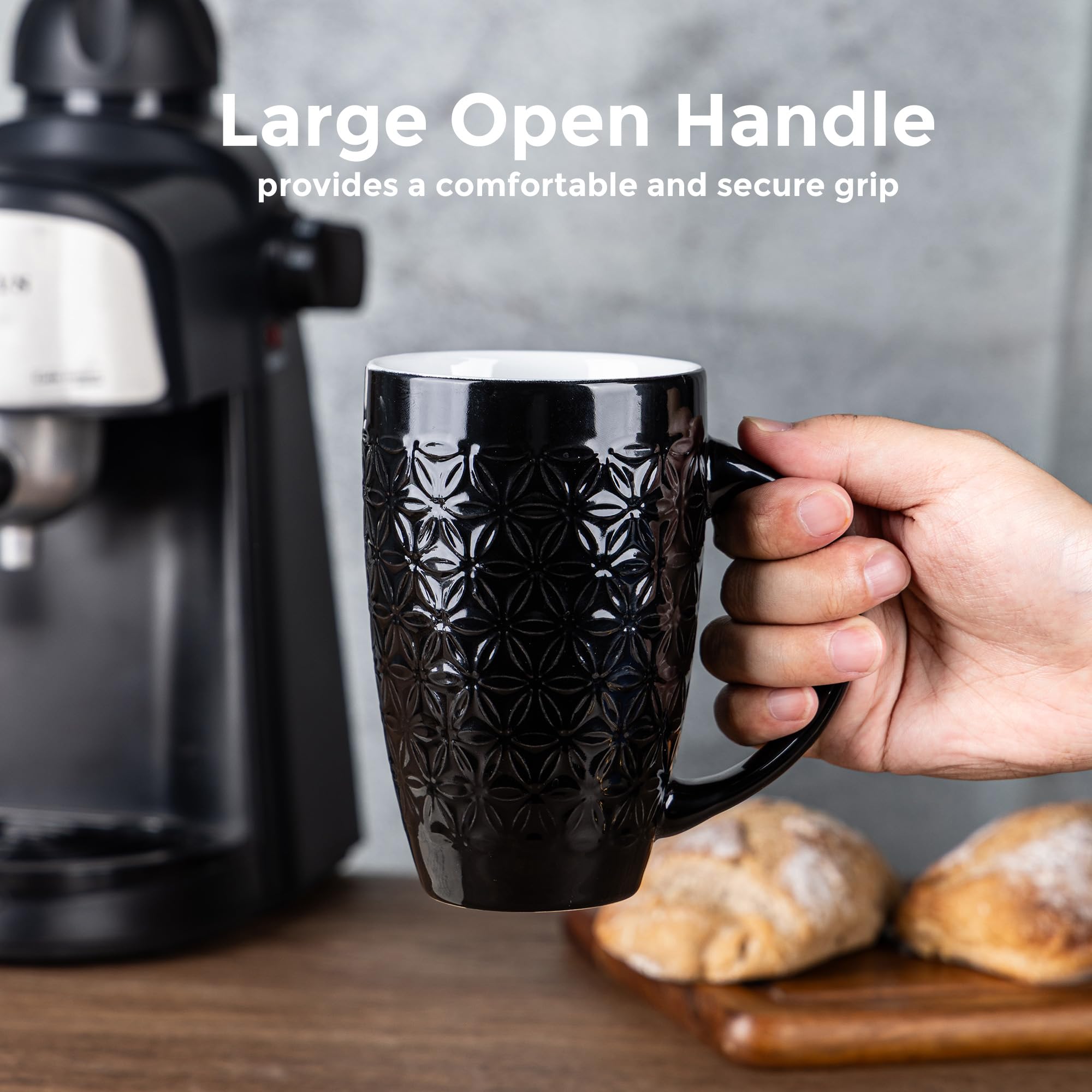 AmorArc textured geometry mugs 20oz highlight style and durability for daily sipping